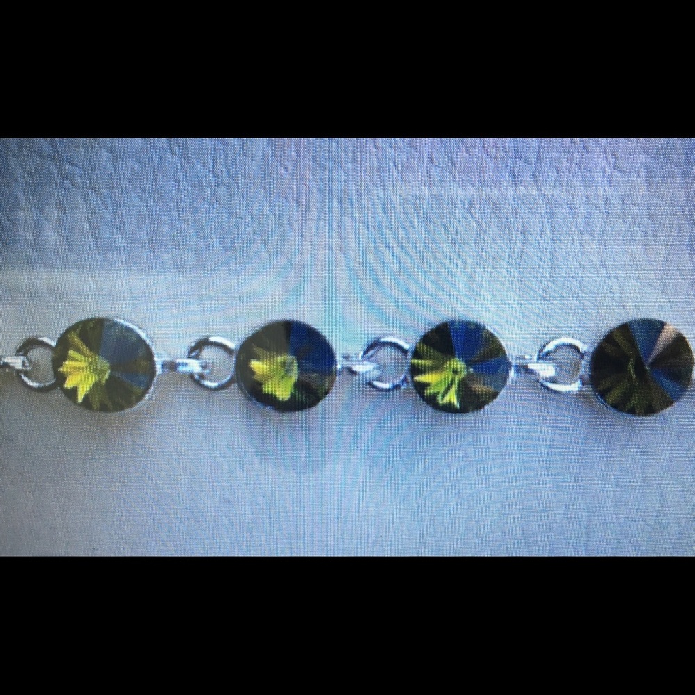 Swarovski Crystal Olivine adjustable Bra Straps